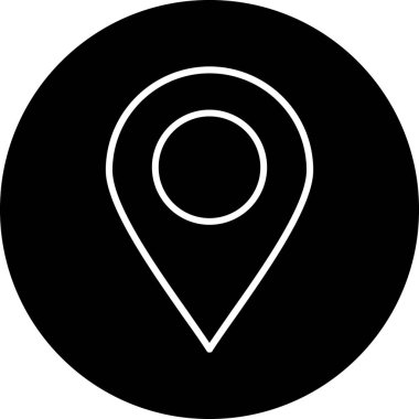 Konumu harita simgesi. Vektör çizim