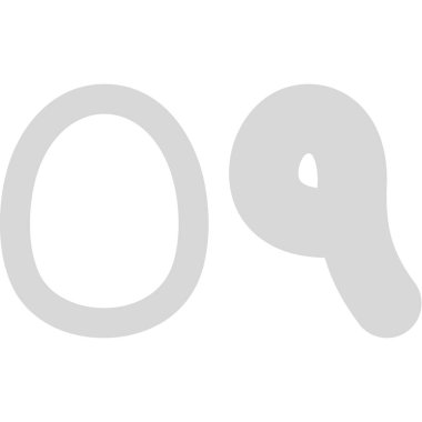 Siyah renkli baloncuklu q harfi