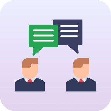 Konuş. Web simgesi basit illüstrasyon