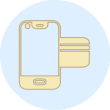 Kredi kartı olan bir telefon.