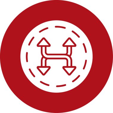 Dairesel bir simgenin vektör illüstrasyonu