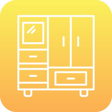 Moda tarzında izole edilmiş mobilya simgesi