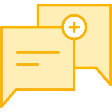 Sohbet mesajı vektör illüstrasyonu