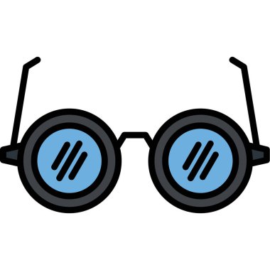 Gözlük ikonu. gözlüklerin vektör çizimi