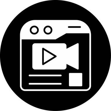 video kamera ikonu vektör illüstrasyonu