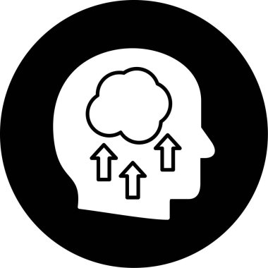 Düşünüyorum. Web simgesi basit illüstrasyon