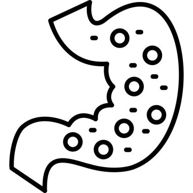 İnsan midesi simgesi, taslak biçimi