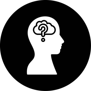 beyin ikonu vektör illüstrasyonu