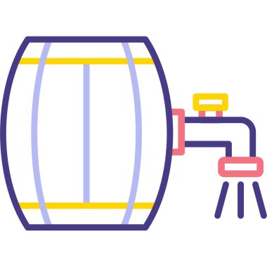 Bira fıçısı. Basit illüstrasyon