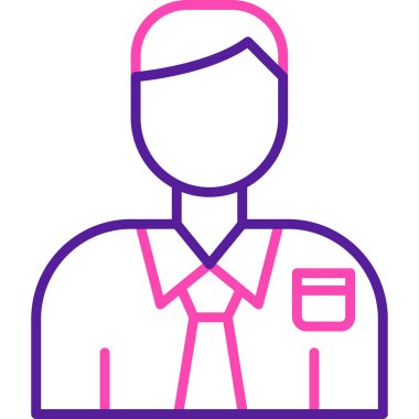 Avatar man simgesi vektör illüstrasyonu