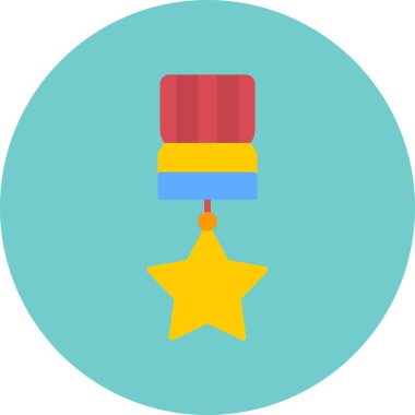 Madalya. Web simgesi basit illüstrasyon