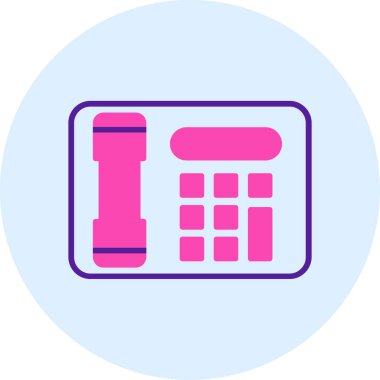 Hesap makinesi. Web simgesi basit illüstrasyon