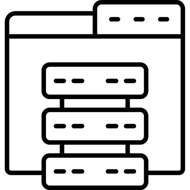 ağ veritabanı sunucu simgesi ana hat biçiminde