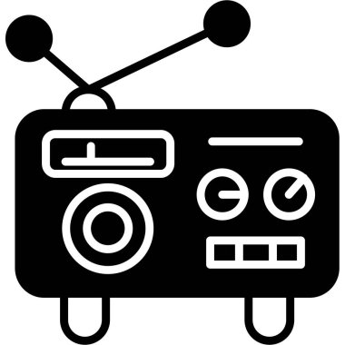 radyo simgesi vektör illüstrasyonu