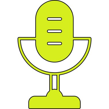 Kişisel ve ticari kullanım için mikrofon vektör simgesi simgesi vektör çizimi..