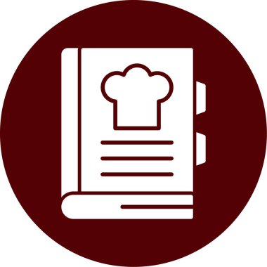 Bıçak ikonlu şef şapkası. vektör illüstrasyonu