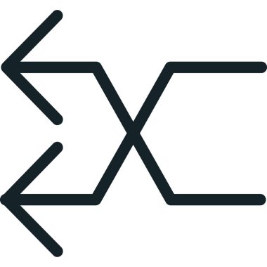 ok yönü simgesi ana hat biçiminde