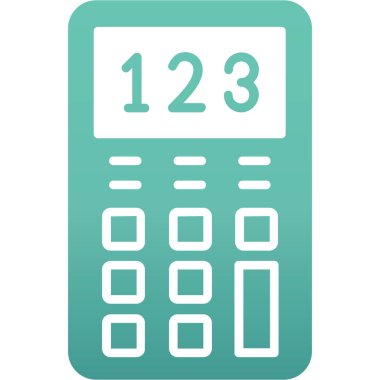 Hesap makinesi simgesi. Web için hesap makinesi vektör simgelerinin basit çizimi