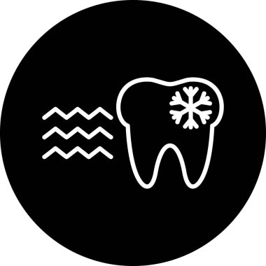 Diş simgesinin illüstrasyon vektör simgesi