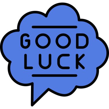 İyi şanslar. Web simgesi vektör illüstrasyonu