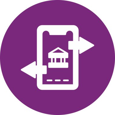 Mobil modern simgenin vektör illüstrasyonu