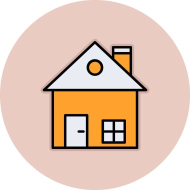 ev web simgesi, vektör illüstrasyonu