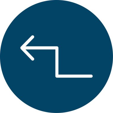 Yöne doğru vektör simgesi. Tarzıdır anahat simgesi simgesini, kobalt rengi, beyaz arka plan.