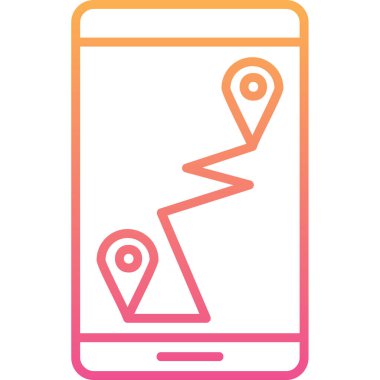 gps navigasyon konumu simgesi - taslak biçimi