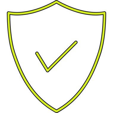 vektör illüstrasyonu, kalkan, güvenlik kalkanı simgesi