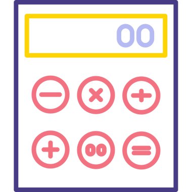 Hesap makinesi simgesi. Basit tasarım