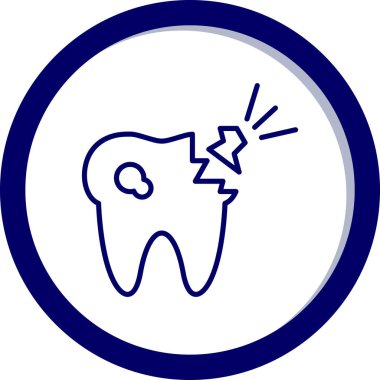 diş simgesi vektör illüstrasyonu