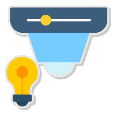 ampul vektör illüstrasyon simgesi