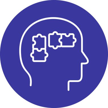 beyin ikonu vektör illüstrasyonu