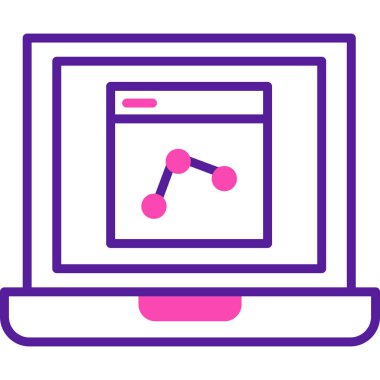 bilgisayar ekranı simgesi, vektör illüstrasyonu