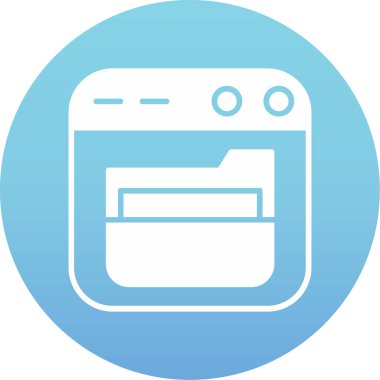 - Makine. Web simgesi basit illüstrasyon