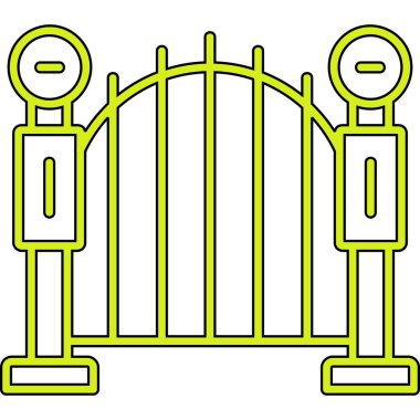 çit vektör simgesi modern basit illüstrasyon