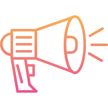 Konuşmacı. Web simgesi basit illüstrasyon