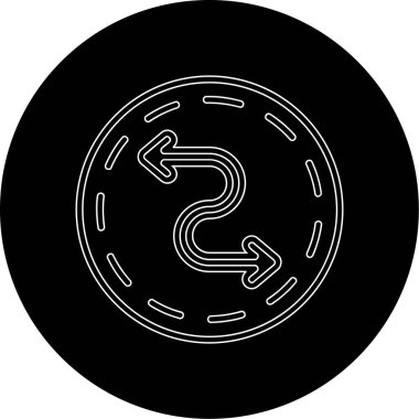 Bir dairenin siyah beyaz simgesinin vektör çizimi