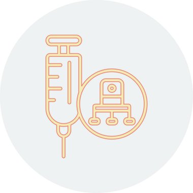 Modern b 'nin vektör çizimi mikroskop simgesinden yoksun