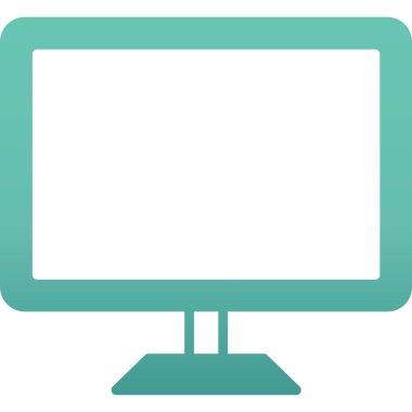 Monitör simgesinin vektör illüstrasyonu