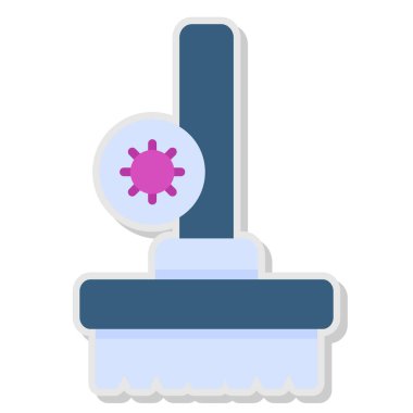 Elektrikli süpürge. Web simgesi basit illüstrasyon