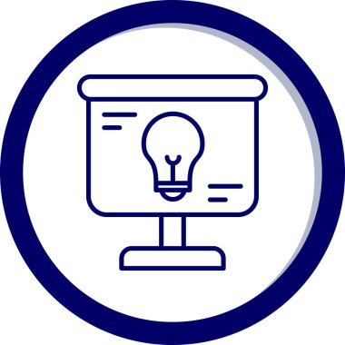 Bir lamba simgesinin vektör illüstrasyonu