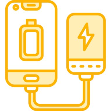 Pil simgesi şarj, illüstrasyon vektör