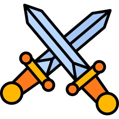 Kılıç. Web simgesi basit illüstrasyon