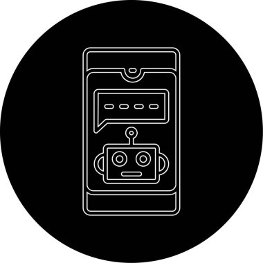 Robot simgesinin vektör illüstrasyonu