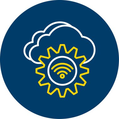 Bulut hesaplama vektör illüstrasyonu. Düzenlenebilir felç. düz biçim.