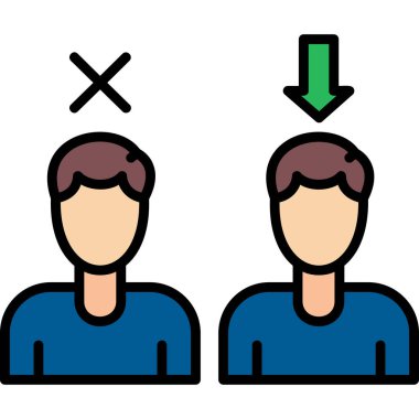 Bir erkek ve kadın ikonunun vektör çizimi