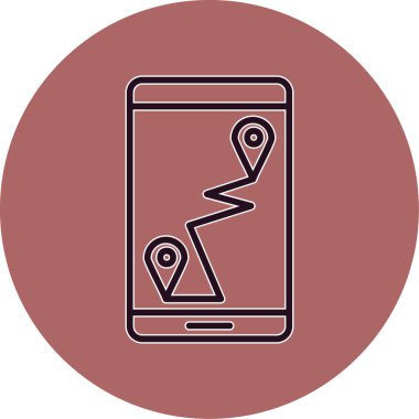 Harita işaretleyici. Basit resimleme