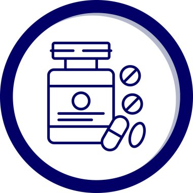 hap simgesi, vektör illüstrasyonu basit tasarım