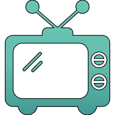 TV simgesi, vektör illüstrasyonu